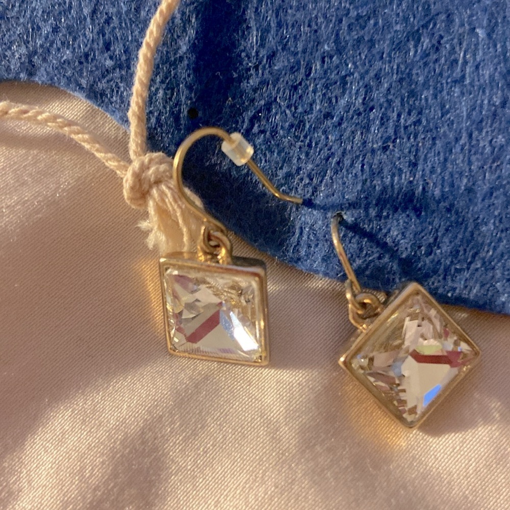 Faux Diamond Drop Earrings